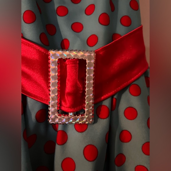 Red and blue polka dot dance dress - Picture 4 of 7